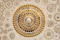 Colorful ceramic pattern decoration with pebbles made from pebble and ceramic on the wall stock photos Colorful ceramic pattern decoration with pebbles made from pebble and ceramic on the wall stock photos