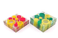 Colorful coasters for glass isolated on white Royalty Free Stock Photos Colorful coasters for glass isolated on white Royalty Free Stock Photos