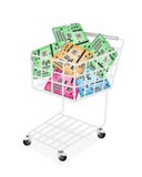 Colorful Computer Motherboard In A Shopping Cart Stock Photo Colorful Computer Motherboard In A Shopping Cart Stock Photo
