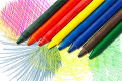 Colorful Crayons Stock Photography