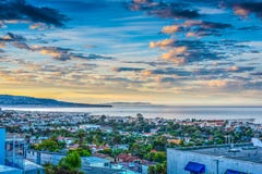 Colorful dawn in Hermosa Beach stock images Colorful dawn in Hermosa Beach stock images