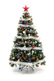 Colorful decorated artificial Christmas tree