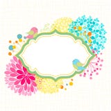 Colorful Flower Bird Garden Party Invitation stock illustration Colorful Flower Bird Garden Party Invitation stock illustration