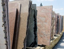 Colorful Granite Slabs For Sale Royalty Free Stock Image