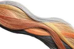 Colorful Hair Strands On White Background Stock Photo Image Of