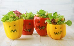 Colorful Halloween food background