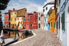 Colorful Houses Of Burano Royalty Free Stock Photos Colorful Houses Of Burano Royalty Free Stock Photos