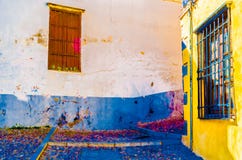 Colorful illustration of architecture in Granada, Spain vector illustration Colorful illustration of architecture in Granada, Spain vector illustration