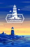 Colorful lighthouse symbol for any navigation concept, also a logo idea. royalty free illustration Colorful lighthouse symbol for any navigation concept, also a logo idea. royalty free illustration