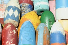 Colorful Lobster Trap Buoys
