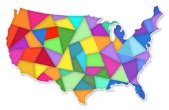 Colorful Map of the United States vector illustration Colorful Map of the United States vector illustration