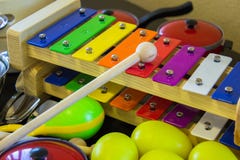 Xylophone toy for teaching kids the first musical notes royalty free stock photos Xylophone toy for teaching kids the first musical notes royalty free stock photos