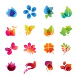 Colorful Nature Icon Set Stock Photos Colorful Nature Icon Set Stock Photos