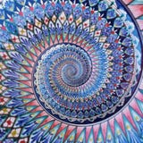 Colorful ornament eastern painting double spiral effect abstract fractal pattern background. Geometrical floral spiral abstract stock photo Colorful ornament eastern painting double spiral effect abstract fractal pattern background. Geometrical floral spiral abstract stock photo