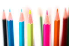 Colorful pencils on white background royalty free stock photography Colorful pencils on white background royalty free stock photography