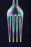 Colorful plastic fork Royalty Free Stock Photography Colorful plastic fork Royalty Free Stock Photography