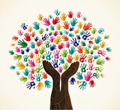 Colorful solidarity design tree