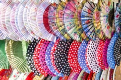 Colorful Spanish Fans Royalty Free Stock Photography