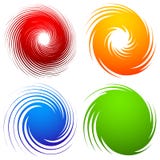 Colorful spiral set. Abstract swirl, twirl design elements with royalty free illustration Colorful spiral set. Abstract swirl, twirl design elements with royalty free illustration