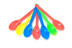 Colorful Spoon Plastic Stock Image