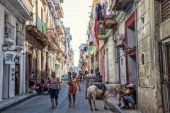 Colorful street life in Havana, Cuba stock photography Colorful street life in Havana, Cuba stock photography