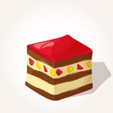 Piece of fruit cake,vector stock vector. Illustration of cake - 16959278