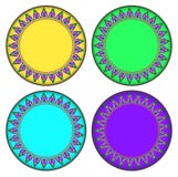 Colorful Thai style Kra Jung circle frame Royalty Free Stock Photos Colorful Thai style Kra Jung circle frame Royalty Free Stock Photos