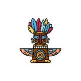 Colorful totem flat vector icon. Tribal symbol isolated illustration royalty free illustration Colorful totem flat vector icon. Tribal symbol isolated illustration royalty free illustration