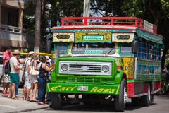 Colorful traditional rural bus from Colombia Royalty Free Stock Images Colorful traditional rural bus from Colombia Royalty Free Stock Images