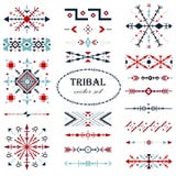 Colorful traditional vector set. Brush set in tribal style royalty free illustration Colorful traditional vector set. Brush set in tribal style royalty free illustration