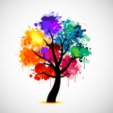 Colorful tree abstract illustration