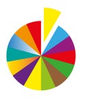 A colorful vector logo design rainbow stock illustration A colorful vector logo design rainbow stock illustration