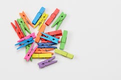 Colorful wooden clothespins on white background royalty free stock photography Colorful wooden clothespins on white background royalty free stock photography