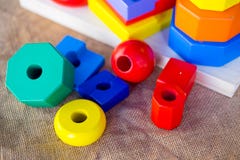 Colorful wooden ring children toy royalty free stock photo Colorful wooden ring children toy royalty free stock photo