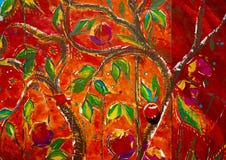 Colorfully painted door at home stock image Colorfully painted door at home stock image