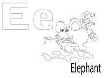 Coloring Alphabet For Kids,E Royalty Free Stock Photography