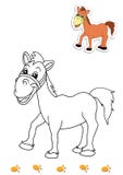 Coloring book of animals 19 - horse stock illustration Coloring book of animals 19 - horse stock illustration