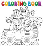 Coloring Book Car Traveller Theme 2 Royalty Free Stock Images Coloring Book Car Traveller Theme 2 Royalty Free Stock Images
