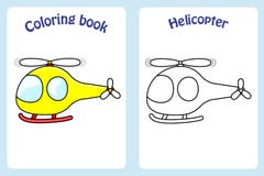 Coloring Book For Kids, Airplane Stock Vector - Illustration of flying