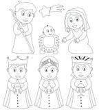 Coloring Christmas Nativity stock illustration Coloring Christmas Nativity stock illustration