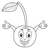 Coloring Cute Cherry Cartoon Character stock illustration Coloring Cute Cherry Cartoon Character stock illustration