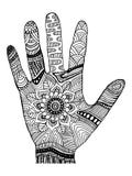 Coloring page decorative palm in ornaments royalty free illustration Coloring page decorative palm in ornaments royalty free illustration