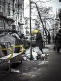 Colors of city centre garbage dump and homeless people stock images Colors of city centre garbage dump and homeless people stock images