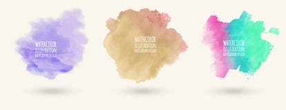 Colors Watercolor Paint Stains Vector Backgrounds Eps 10 Royalty Free Stock Images