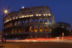 Colosseum At Night Stock Photo
