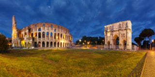Colosseum or Coliseum at night, Rome, Italy. Royalty Free Stock Images Colosseum or Coliseum at night, Rome, Italy. Royalty Free Stock Images