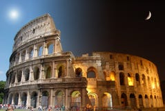 Colosseum, Tag und Nacht Colosseum, Tag und Nacht