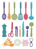 Coloured utensils Royalty Free Stock Photo Coloured utensils Royalty Free Stock Photo