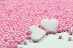 Colourful girl baby birth sugar pearls macro royalty free stock photography Colourful girl baby birth sugar pearls macro royalty free stock photography