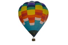 Colourful Hot Air Balloon isolate on white bacground